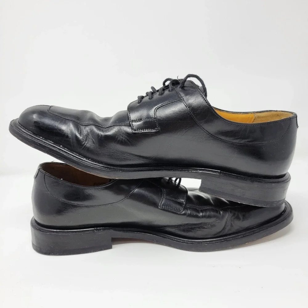 Mezlan Fiore Dress Shoes MENS 8.5 M Black Leather Split Toe Lace Up Oxfords‎